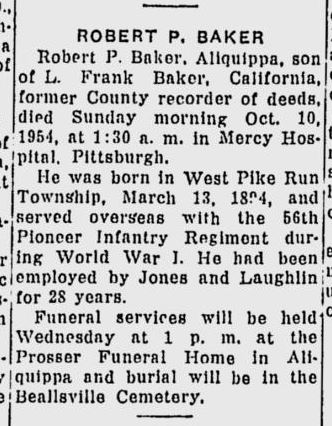 Robert P. Baker obit